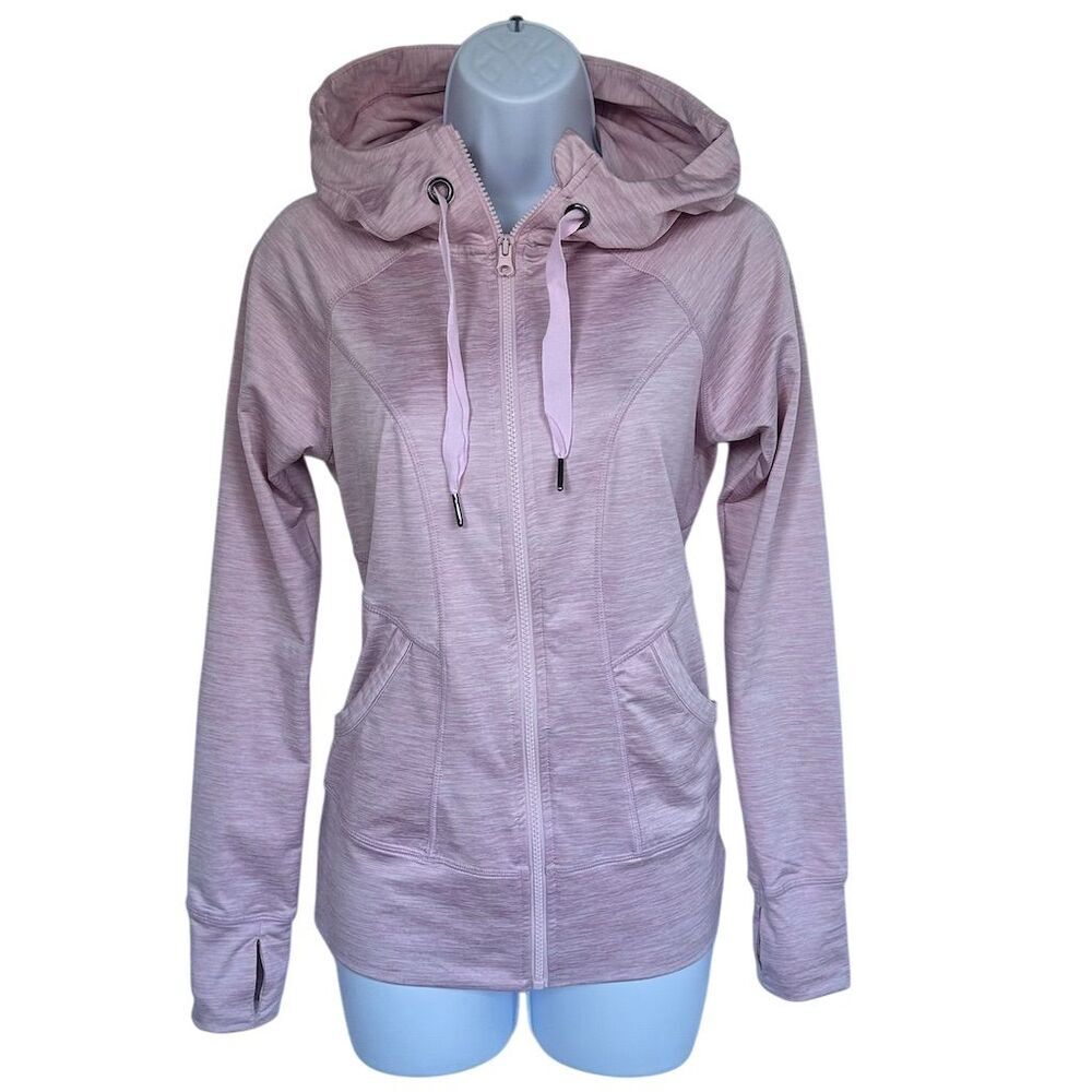 90 Degree by Reflex Women's Full-Zip Hoodie Pink Size S